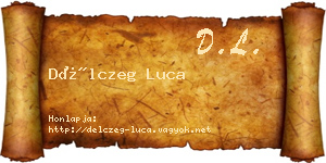 Délczeg Luca névjegykártya